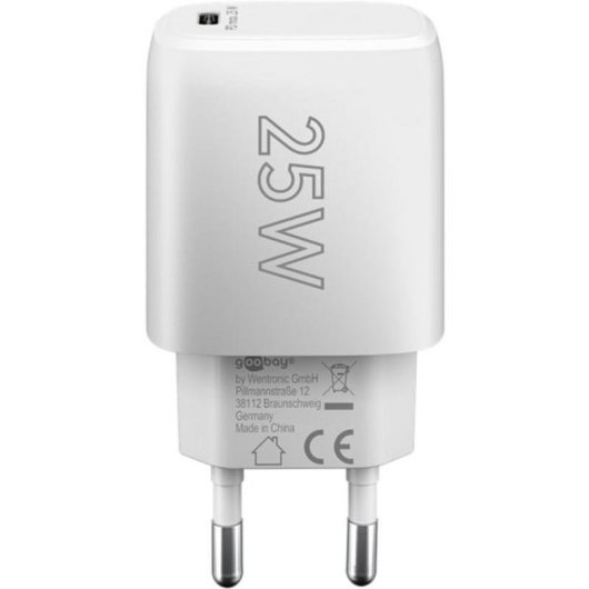 Ladegerät USB-C Goobay 65368 25W Schnellladung Innen Weiß