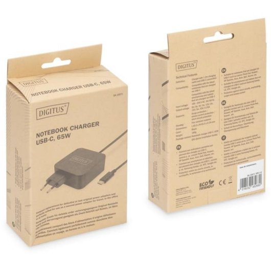 Caricatore USB-C per Portatile Digitus 65W PD3.0 Nero