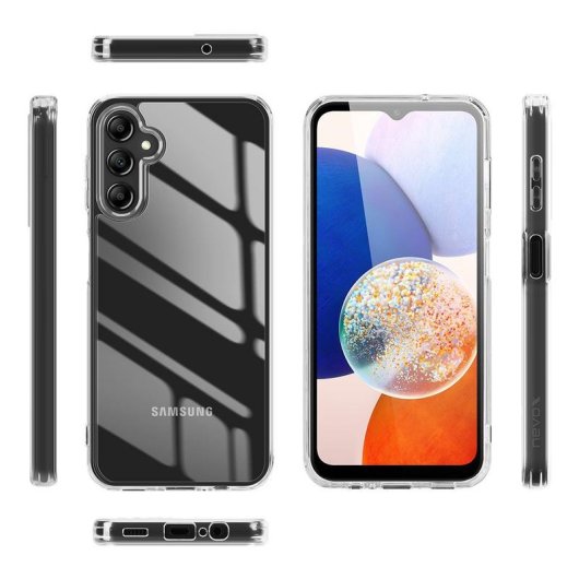 Handyhülle Nevox StyleShell SHOCKFlex TPU Transparent Stoßfest für Samsung Galaxy A15