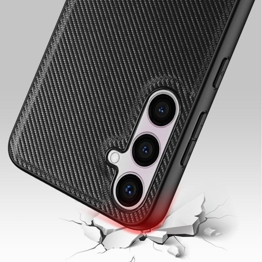Funda Nevox StyleShell NYLO Nylon Noir Antichoc pour Galaxy S25+