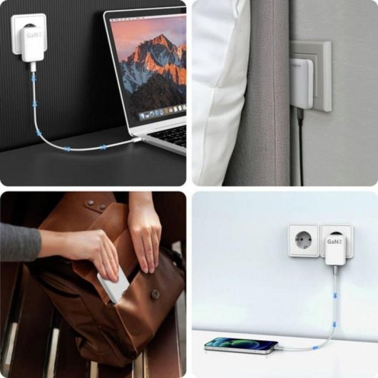 Carregador USB-C 30W Power Delivery 3.0 Ansmann 1001-0173 Cinzento Branco