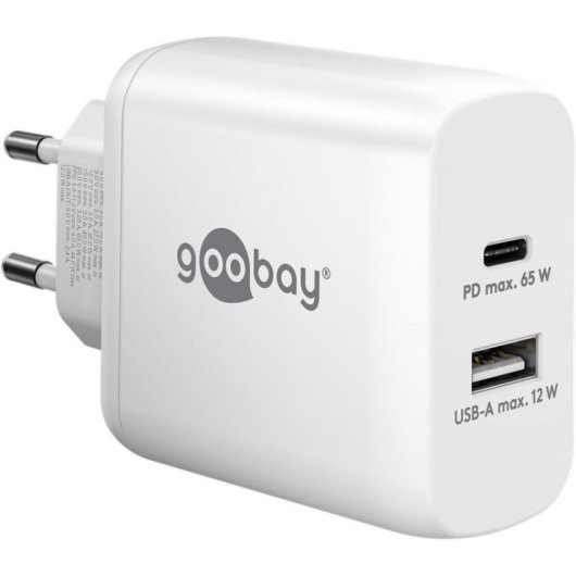 Schnelllader Dual USB-C PD GaN 65W goobay 65410