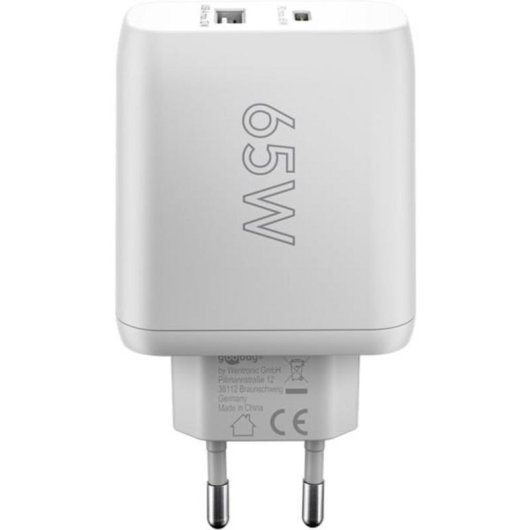 Schnelllader Dual USB-C PD GaN 65W goobay 65410