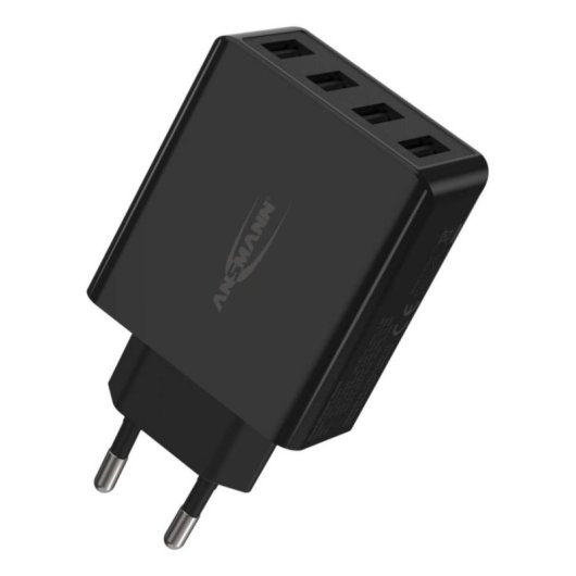 Cargador Ansmann HC430 Interior 4 Puertos USB 2.0 Negro
