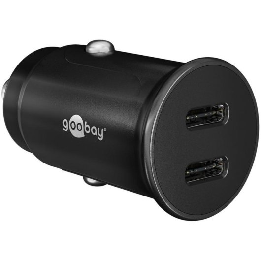 Cargador para coche Goobay 59705 Dual USB-C 30W PD Negro
