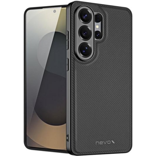 Funda para móvil Nevox StyleShell NYLO Cover TPU Nylon Schwarz für Samsung Galaxy S26 Ultra