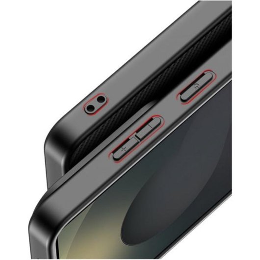 Funda para móvil Nevox StyleShell NYLO Cover TPU Nylon Schwarz für Samsung Galaxy S26 Ultra