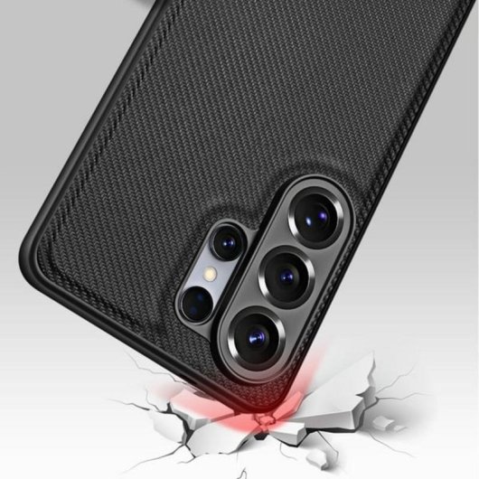 Funda para móvil Nevox StyleShell NYLO Cover TPU Nylon Schwarz für Samsung Galaxy S26 Ultra