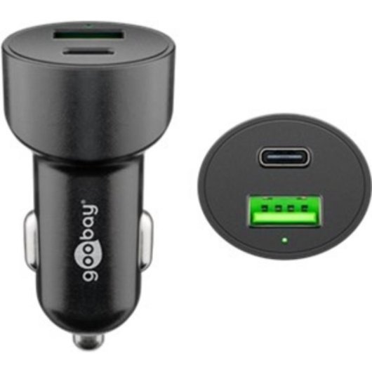 Auto-Ladegerät Goobay Dual USB-C PD 30W Schwarz