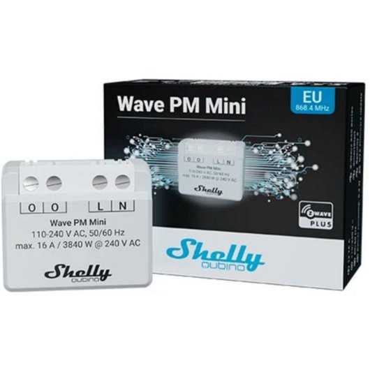 Intelligenter Schalter Shelly Qubino Wave PM Mini Z-Wave mit Energiemessung