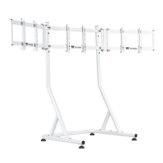 Thermaltake GEA-RMS-TMSWHT-01 Supporto Monitor Triplo Pavimento 32 a 55" VESA 75x75 a 200x200 Max 60Kg