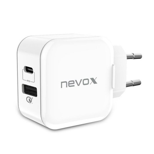 Ladegerät Nevox 1760 USB-C und USB-A 20W Quick Charge 3.0 Weiß