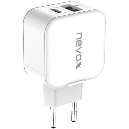 Ladegerät Nevox 1760 USB-C und USB-A 20W Quick Charge 3.0 Weiß