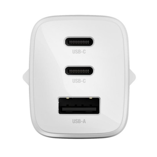 Cargador de Pared Fresh 'n Rebel 67W PD con 1 USB-A y 2 USB-C Gris Hielo
