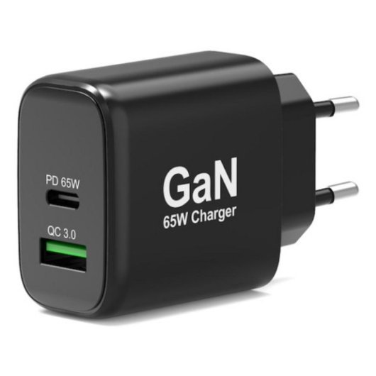 Cargador de Pared GaN Port Designs 902104EU 65W USB-C PD + USB-A