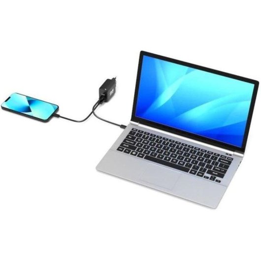 Cargador de Pared GaN Port Designs 902104EU 65W USB-C PD + USB-A