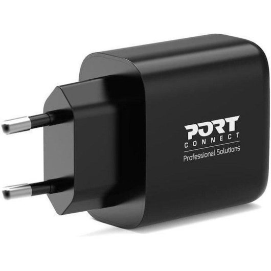Cargador de Pared GaN Port Designs 902104EU 65W USB-C PD + USB-A