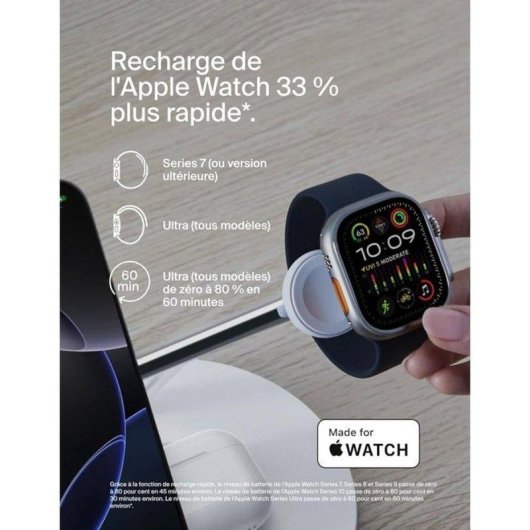 Belkin BoostCharge 3 in 1 Qi2 MagSafe Ladestation Weiß