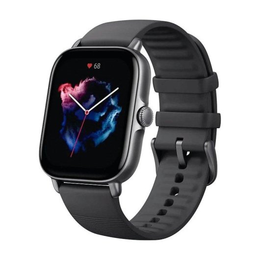 Amazfit GTS 3 Bluetooth GPS 42mm Negro Correa Silicona IP68 SpO2 Pulsómetro