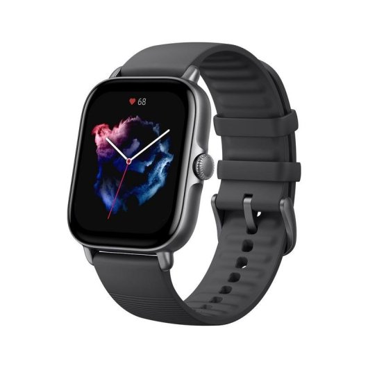 Amazfit GTS 3 Bluetooth GPS 42mm Negro Correa Silicona IP68 SpO2 Pulsómetro