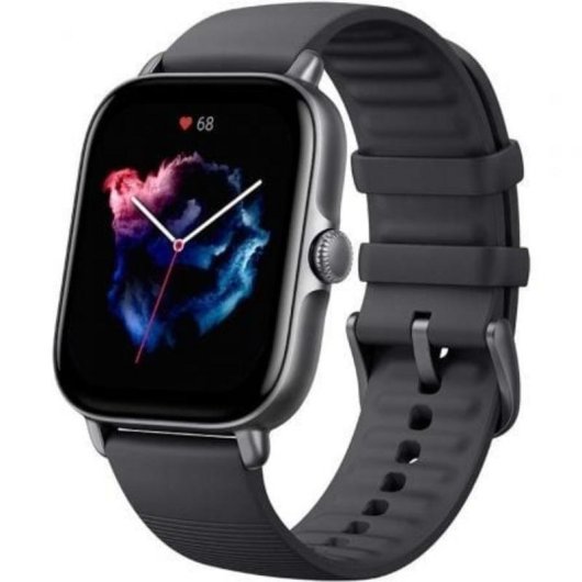 Amazfit GTS 3 Bluetooth GPS 42mm Negro Correa Silicona IP68 SpO2 Pulsómetro