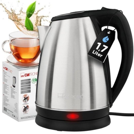 Bollitore elettrico Clatronic WKS 3830 1,7 L 2200 W acciaio inossidabile