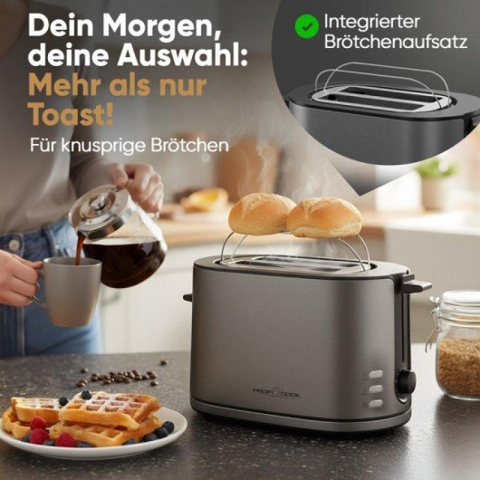 Toaster ProfiCook PC-TA 1291 950 W Extra-Weite Schlitze