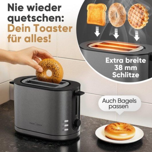Toaster ProfiCook PC-TA 1291 950 W Extra-Weite Schlitze