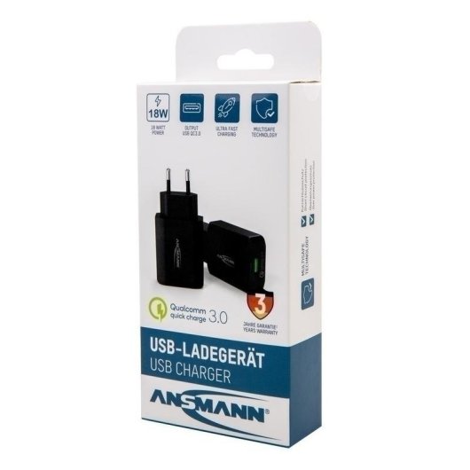 Carregador Ansmann Home Charger 130Q Preto 12V Carga Rápida