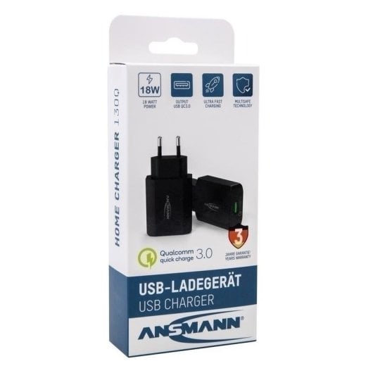 Carregador Ansmann Home Charger 130Q Preto 12V Carga Rápida