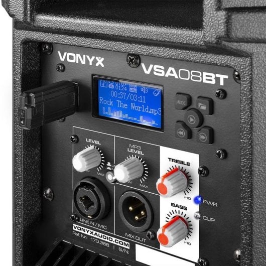 Altavoces Vonyx Activos Biamplificados 250W con Bluetooth y MP3 USB