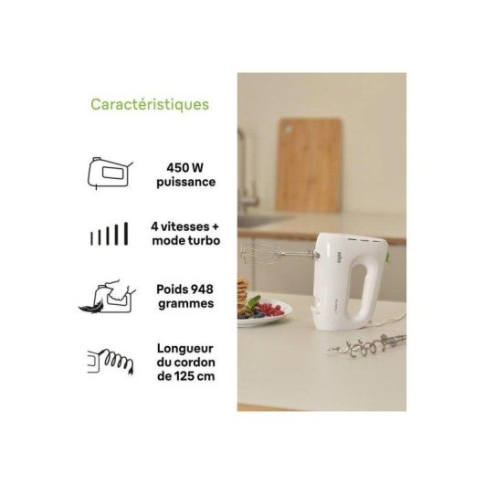 Batidora de mano Braun MultiMix 1 HM 1100 450 W 4 velocidades Turbo blanco