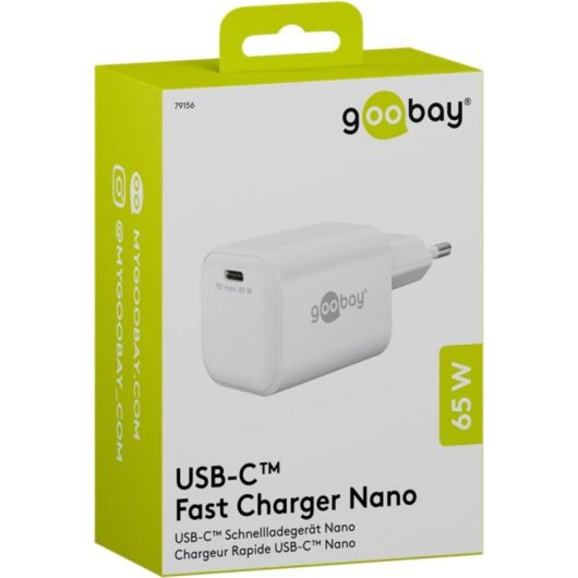 Ladegerät USB-C 65W GaN Goobay 79156 Weiß Universal