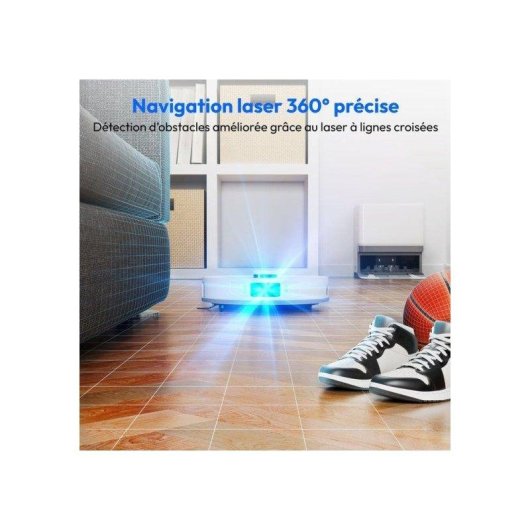 Aspirador Robô com Mopa Medion Md12039 X55sw+ Com Esvaziamento Automatico Navegação Laser 10.000 Pa