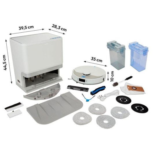 Aspirador Robô com Mopa Medion Md12039 X55sw+ Com Esvaziamento Automatico Navegação Laser 10.000 Pa