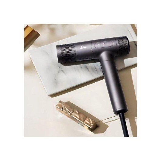 Secador de Pelo Iónico Solis Airvolution 280 SE 1600W 3 Temperaturas 3 Velocidades Pantalla LED Gris