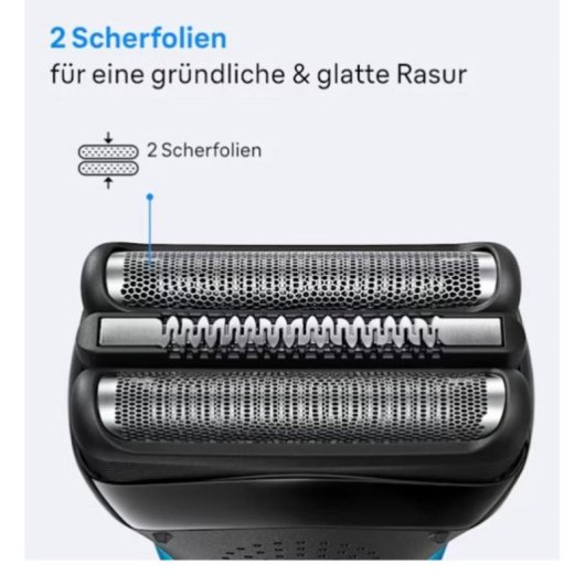Gesichtsrasierer Braun Series 3 310s Kabellos 30min Nass- und Trockenrasur 2 Klingen