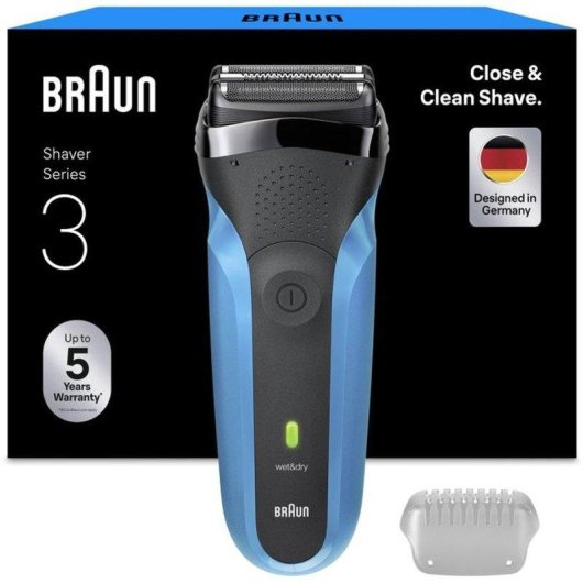 Gesichtsrasierer Braun Series 3 310s Kabellos 30min Nass- und Trockenrasur 2 Klingen