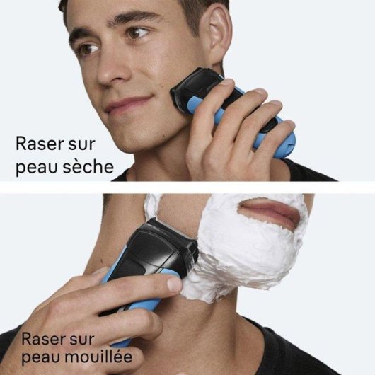 Gesichtsrasierer Braun Series 3 310s Kabellos 30min Nass- und Trockenrasur 2 Klingen