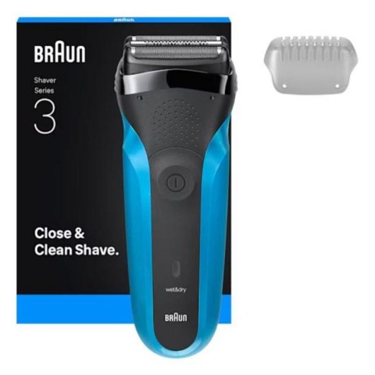 Gesichtsrasierer Braun Series 3 310s Kabellos 30min Nass- und Trockenrasur 2 Klingen