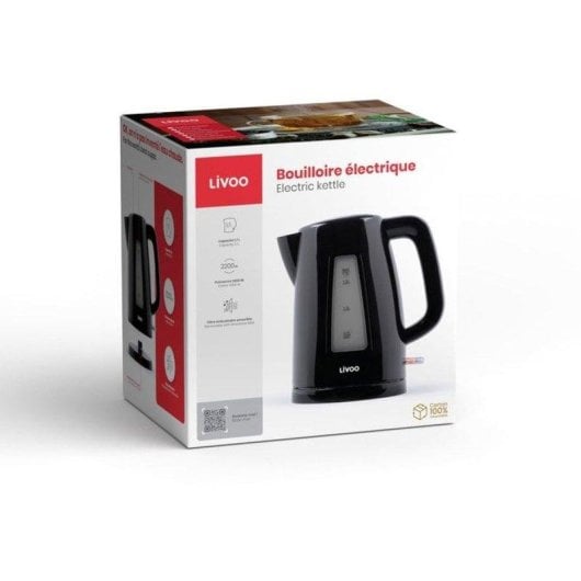Wasserkocher Livoo DOD184N 1,7 L 2200 W Drehbare Basis 360° Schwarz