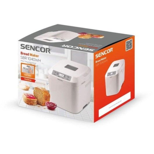 Fabricadora de pan Sencor SBR 1040WH 550W 10 programmes 900g