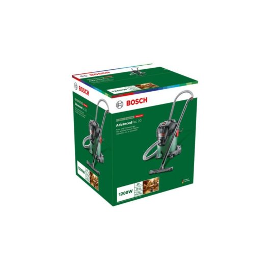 Aspiradora sin Bolsa Bosch AdvancedVac 20 1600W 20L Seco y Húmedo Verde