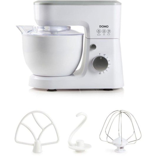 Batidora de pie Domo DO9241KR 600 W 4 L Blanco Sistema Planetario 6 Velocidades