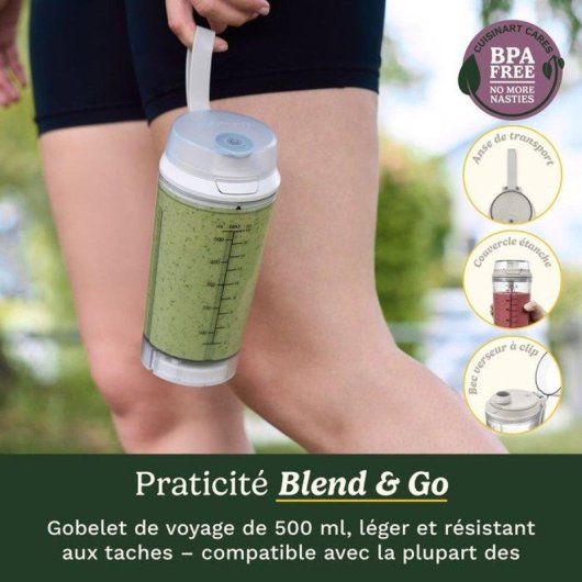 Batidora Personal Portátil Cuisinart Blast&Go PBL100E 500 ml 120 W USB Blanca