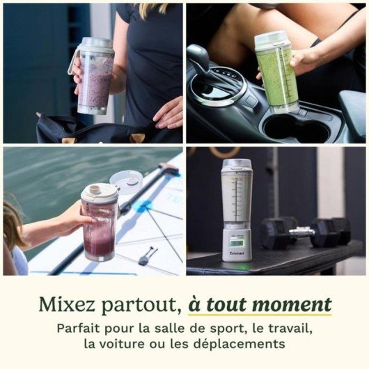 Batidora Personal Portátil Cuisinart Blast&Go PBL100E 500 ml 120 W USB Blanca