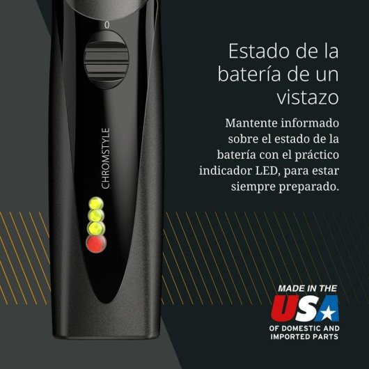 Cortapelos Profesional Wahl ChromStyle Inalámbrico 0,7-3 mm 90min 4 Peines Ligero y Ergonómico