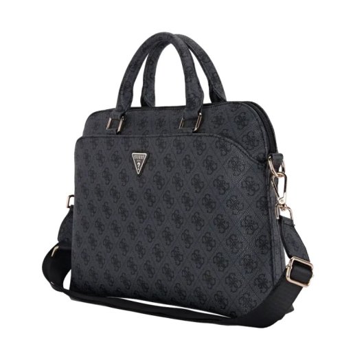 Guess Funda Para Portátil 15" Con Logo 4g, Bolsillos Y Cremallera, Negro