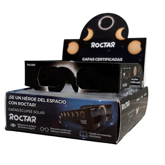 Roctar Gafas De Eclipse Negras  Certificadas Iso Y Ce Para Niño (3u.)