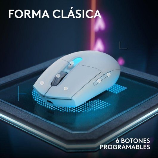 Maus Logitech G305 X SUPERLIGHT Kabellos 44000 DPI Bluetooth Weiß RGB